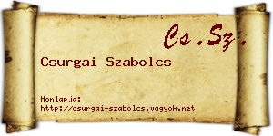 Csurgai Szabolcs névjegykártya